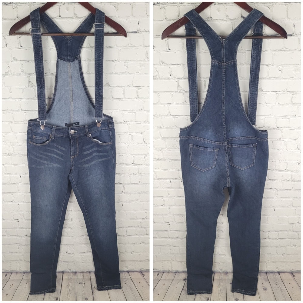 EVERMORE | suspender-style stretch denim jean overalls
